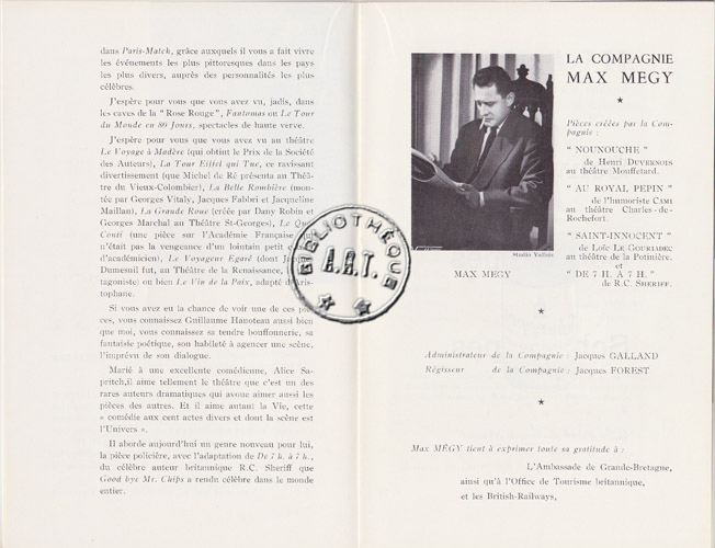 Les programmes de Théatre de l\
